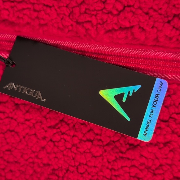 Antigua UGA Georgia Red Sherpa Fleece Zip Up Vest Size 2XL - Picture 3 of 8